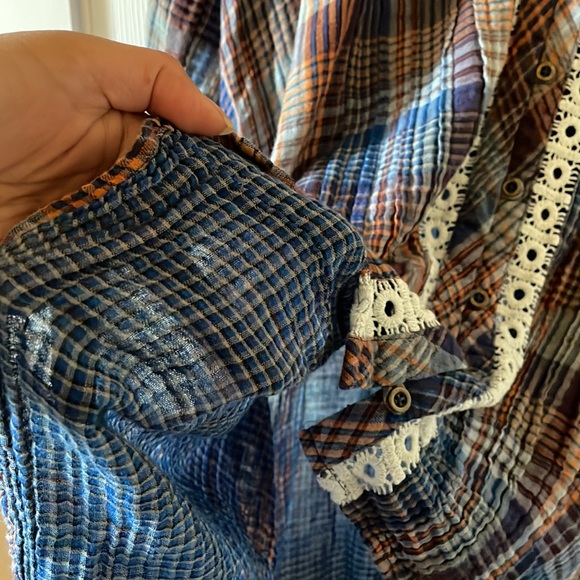 Anthropologie holding horses western boho dress plaid - Picture 3 of 8